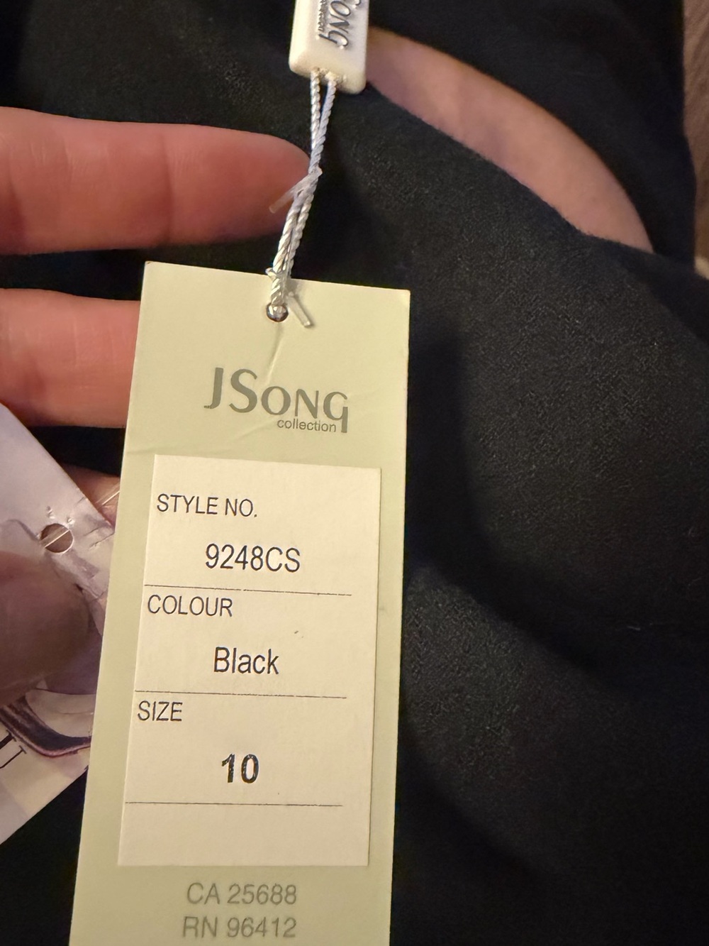 Women’s Black Jacket with Layered Leaf Collar - Picture 8 of 9